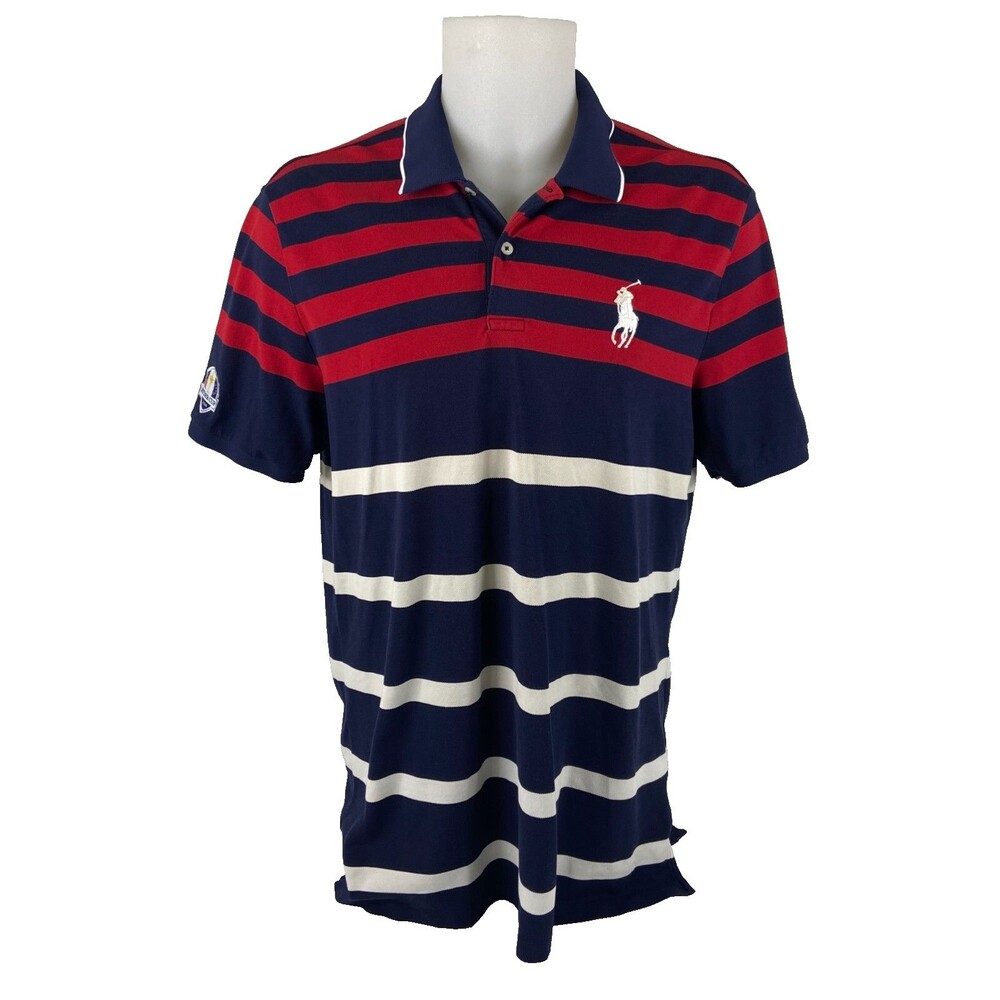 Polo Ralph Lauren Men Large Ryder Cup 2014 Shirt Red White Blue Big Pony